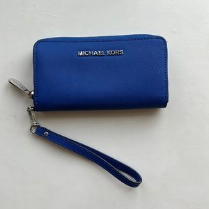 Michael Kors Wristlet in Cobalt Blue